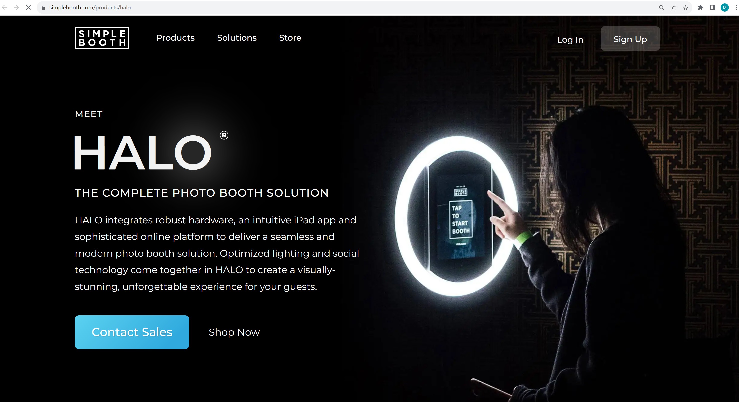 Simple booth HALO best photo booth app